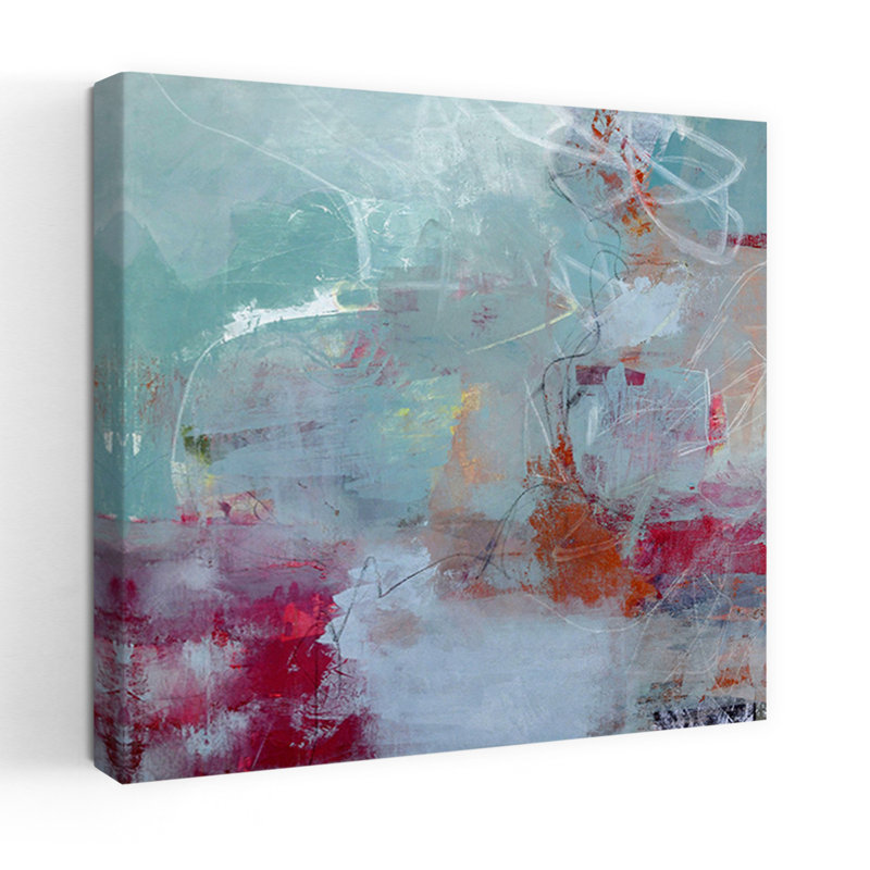 Tranquility, art abstrait contemporain, H 32 po x l 32 po