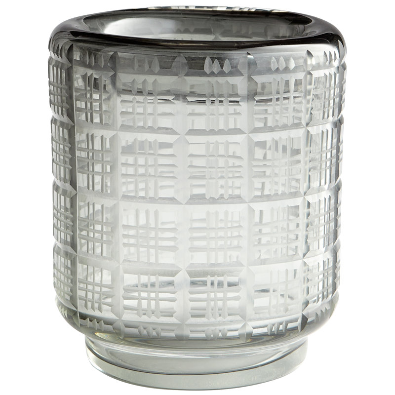 Vase de table Grid, H 6 po x l 4,75 po x P 4,75 po