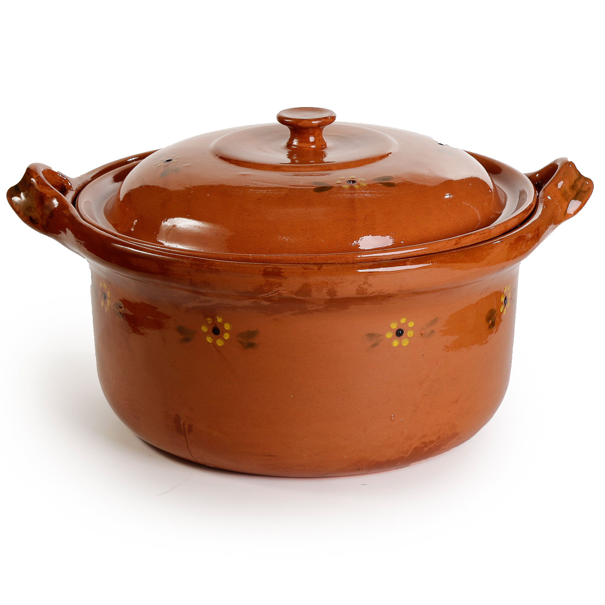 HAKAN Handmade Pure Copper Casserole Pot with Lid, Decorative