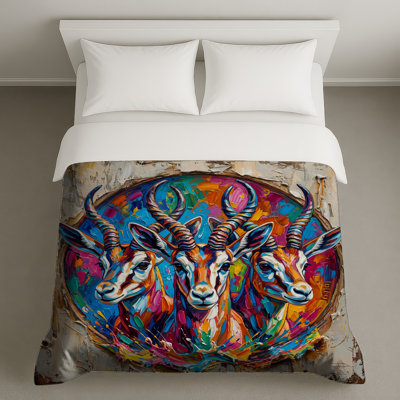 Colorful Antelope Trio Duvet Covers
