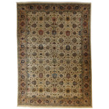 Oriental Hand-Knotted Wool Beige/Salmon Area Rug