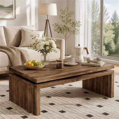 Solid Wood Farmhouse Coffee Table