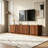 Modern Storage Cabinet with Rounded Corners, Marble Contrast Top & Adjustable Interior Shelves-129020065