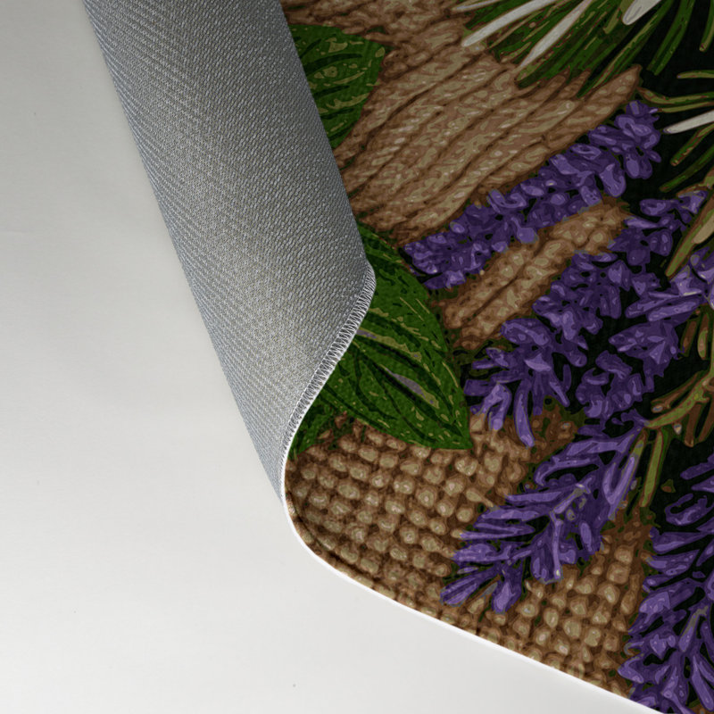 Tapis d'intérieur et d'extérieur brun Botanical, Rectangle 5 pi x 7 pi