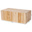 Table basse en teck naturel bohémien avec bûches en bois recyclées uniques