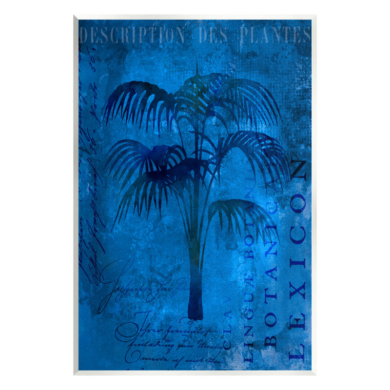 «Tropical Palm Plant Collage Floater», art mural par Andrea Haase, H 15 po x l 10 po x P 0,5 po, Bois