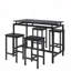 Ensemble de table de salle à manger 5 pièces pour 4 personnes, ensemble de table de bar avec 4 tabourets de bar et ensemble de chaises à hauteur de comptoir. Ensemble de table de pub