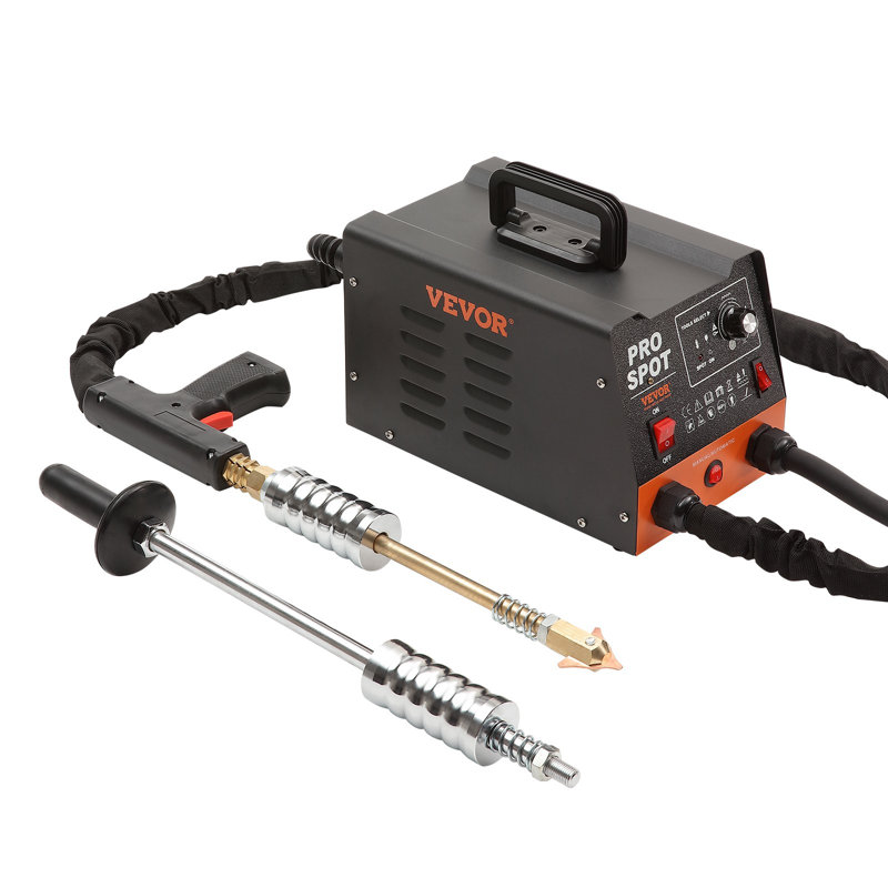 Trousse de réparation de goujon de soudeur de goujon, extracteur de dent de soudeur par points de 3 kW avec 6 modes de soudage, machine d'extraction de dent de soudage par points et 16 types d'accessoires de soudage pour la réparation de bosses de voiture, de camion, de moto