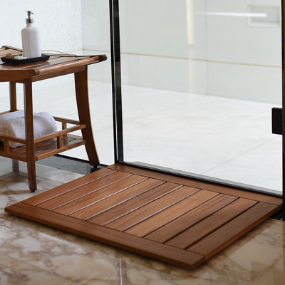 Knudsen Solid Wood Non-Slip Bath Mat