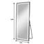 Miroir complet noir à DEL de 64 po à fixation murale avec support réglable, trois températures de couleur, cadre en alliage d'aluminium autoportant de 21 po x Imager