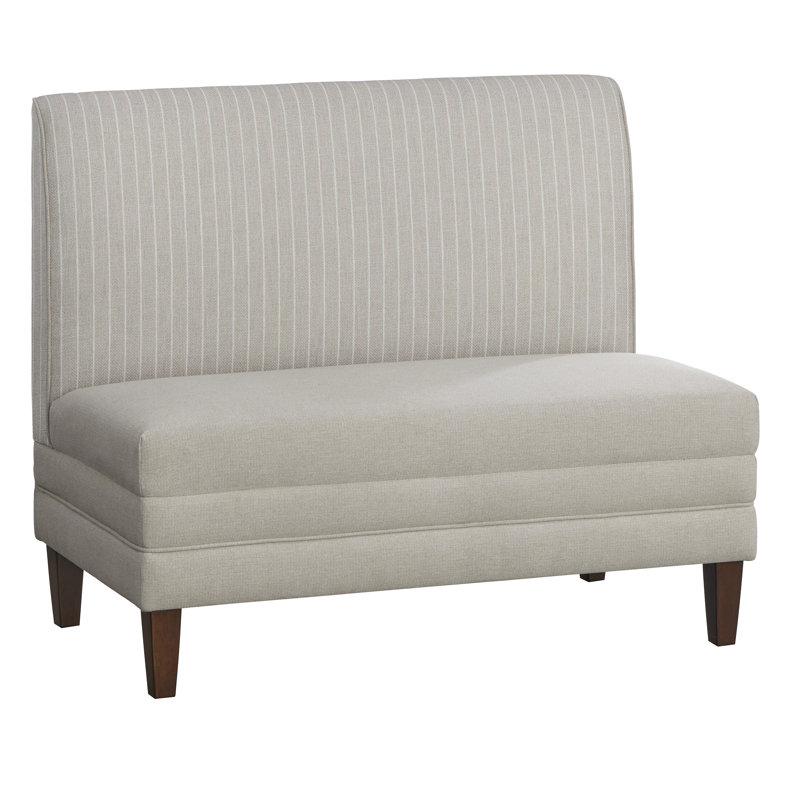 Cariana Polyester Upholstered Bench, Beige/Beige