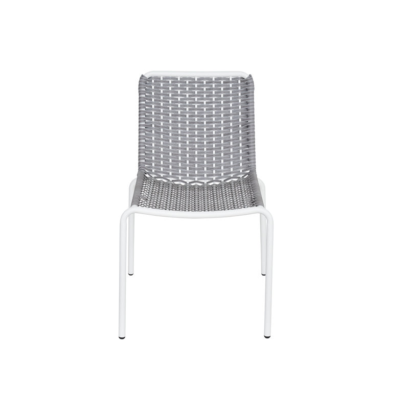 Chaise d'appoint empilable Captiva, Blanc, Gris