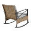 Chaise d'extérieur 3 pièces grise avec fonction berçante, structure en métal et pour le confort du jardin-1186445259