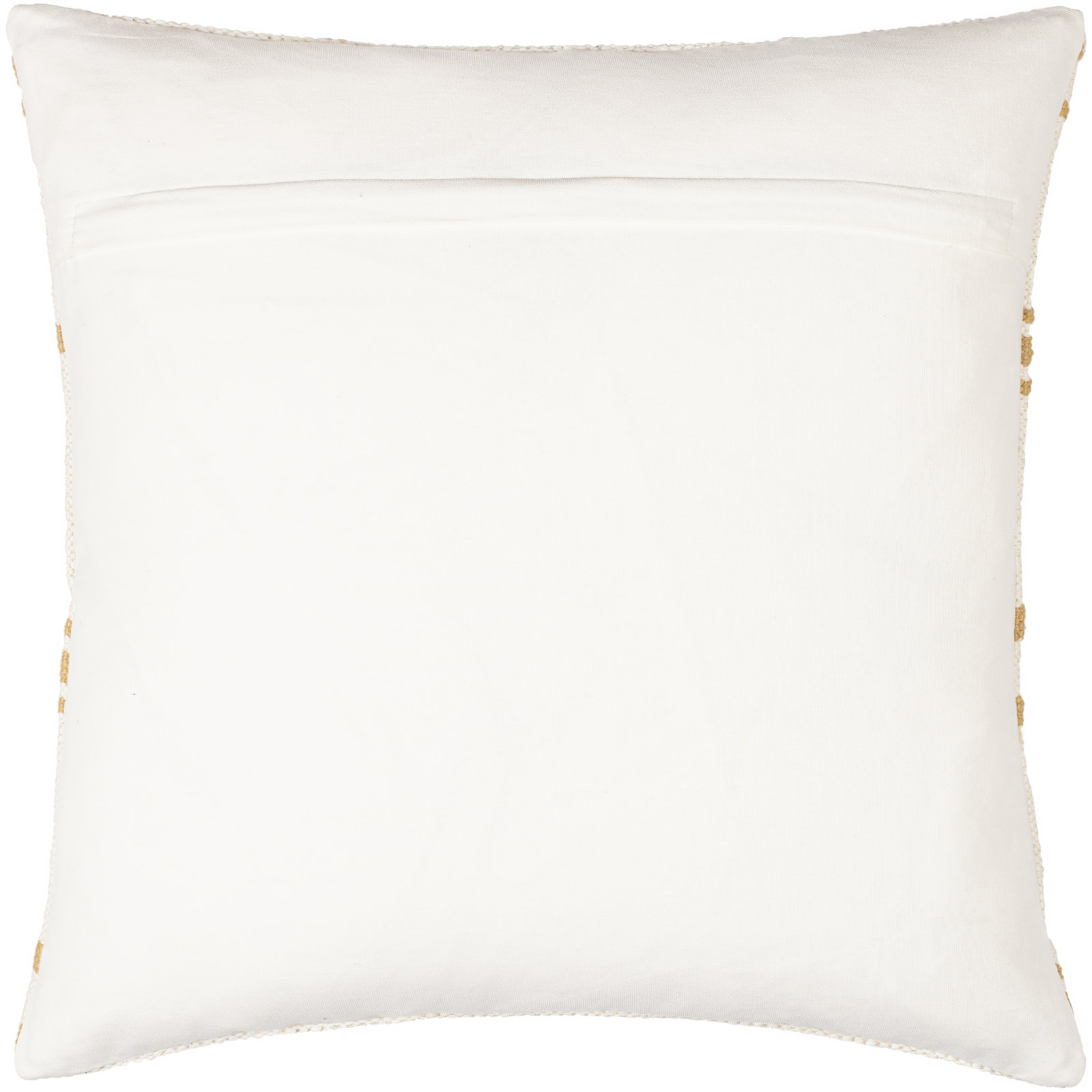 Chanterelle Embroidered Cotton Throw Pillow, 18" x 18", White/Tan, Pillow Cover Only - No Insert