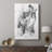 Graphite Abstract I -Custom Wrapped Gallery Cavas