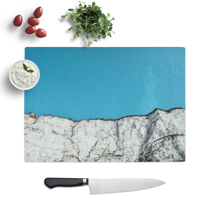 Glass Looking Up At The White Cliffs of Dover Chopping Board, 39 cm W x 28.5 cm L