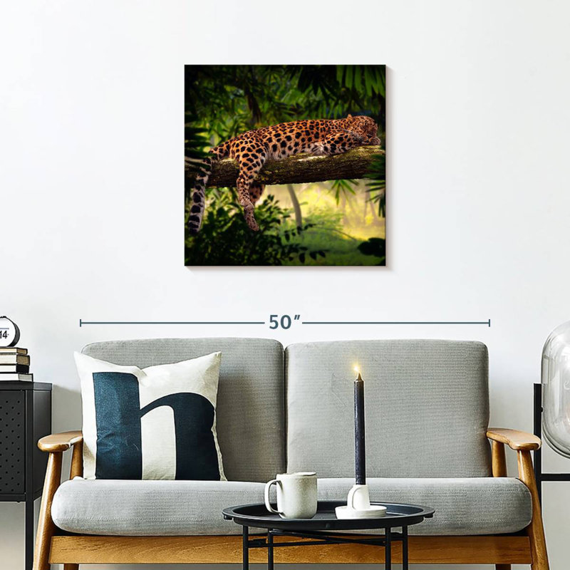 Crowle Sleeping Jungle Leopard, 24" H x 24" W