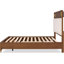 Mid-Century Modern Queen Size Bed W Storage Drawers Walnut Solid Wood Upholstered Hb Reading Light Bedroom Furniture-1917230398