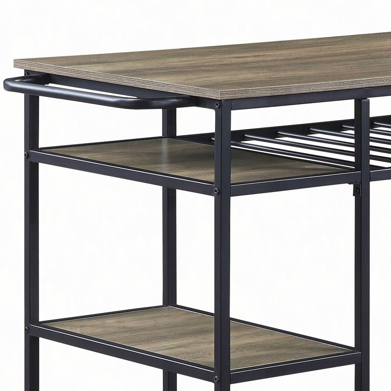 Lona Rustic Oak & Kitchen Island