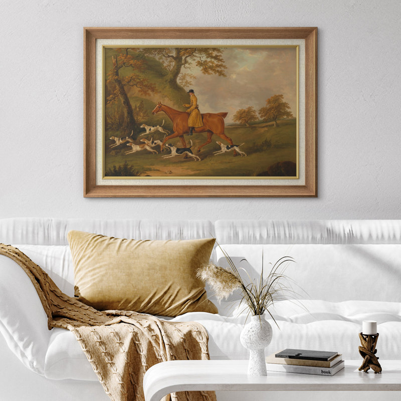 Fox Hunt Rider, H 26 po x l 36 po, Cadre naturel haut de gamme