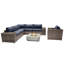 Ensemble de conversation pour 5 personnes avec foyer et coussins Sunbrella LSI-406152012