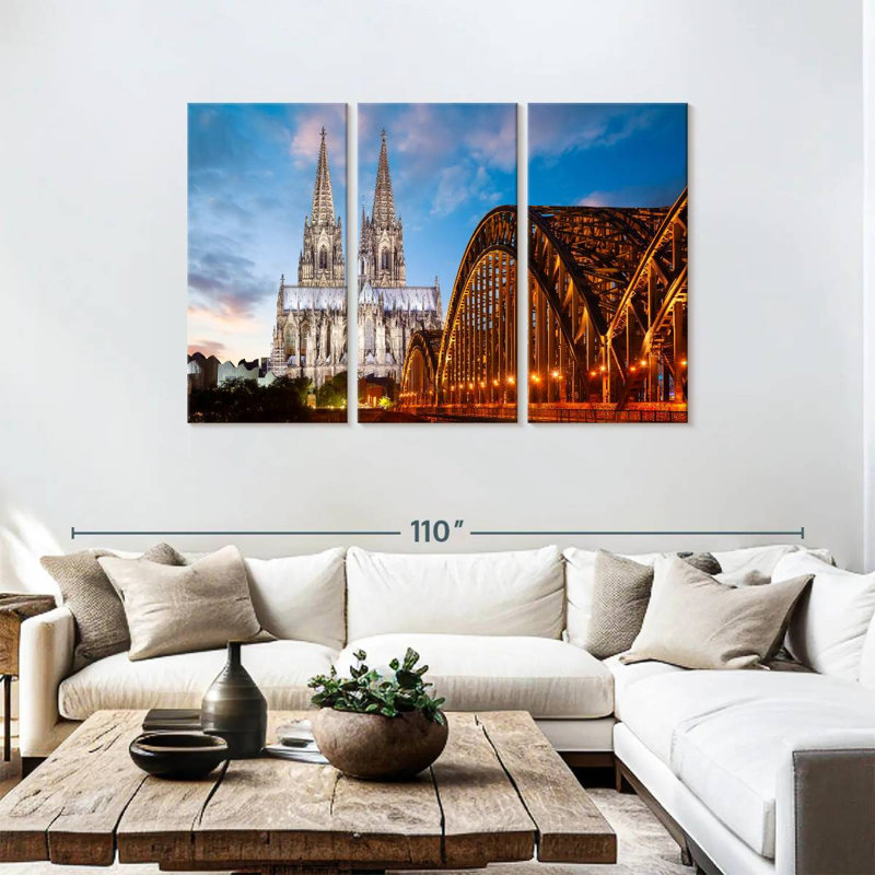 Cologne City At Dusk, 48" H x 74" W