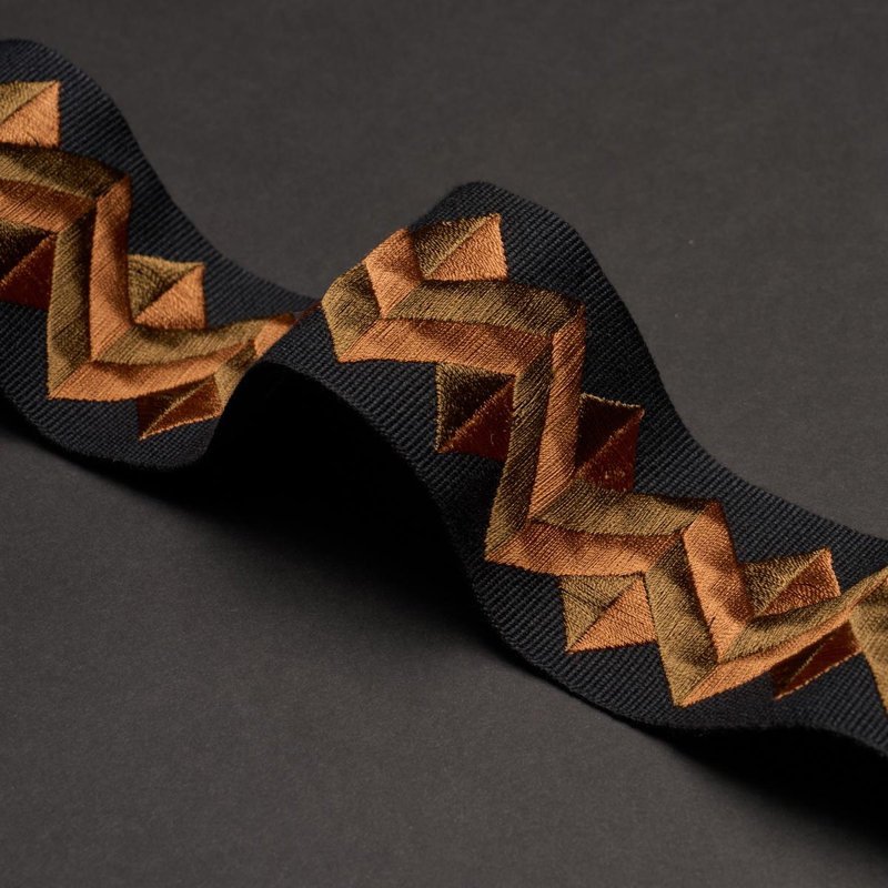 Garniture de ruban Zigzag Moderne, Doré