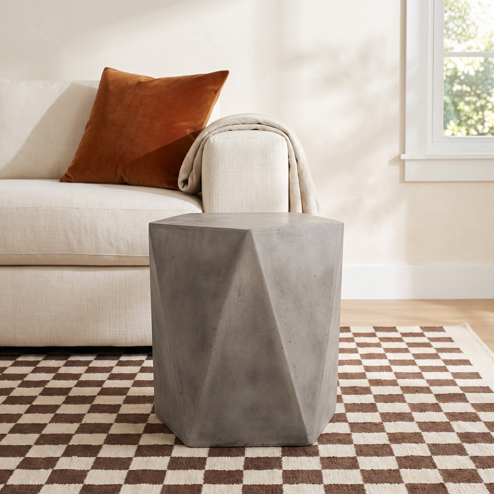 Gigi Concrete Accent Stool