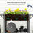Raised Garden Bed, Wood Garden Box with Bottom Shelf-91951666