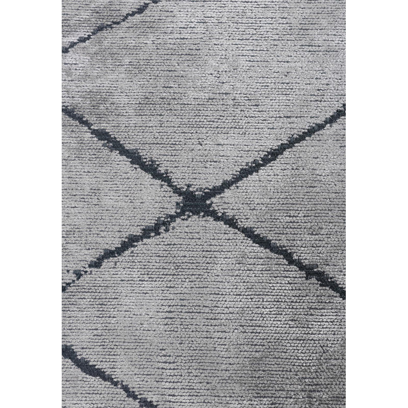Rapture Abstract Area Rug in Gray, Rectangle 6'7" x 8'3"