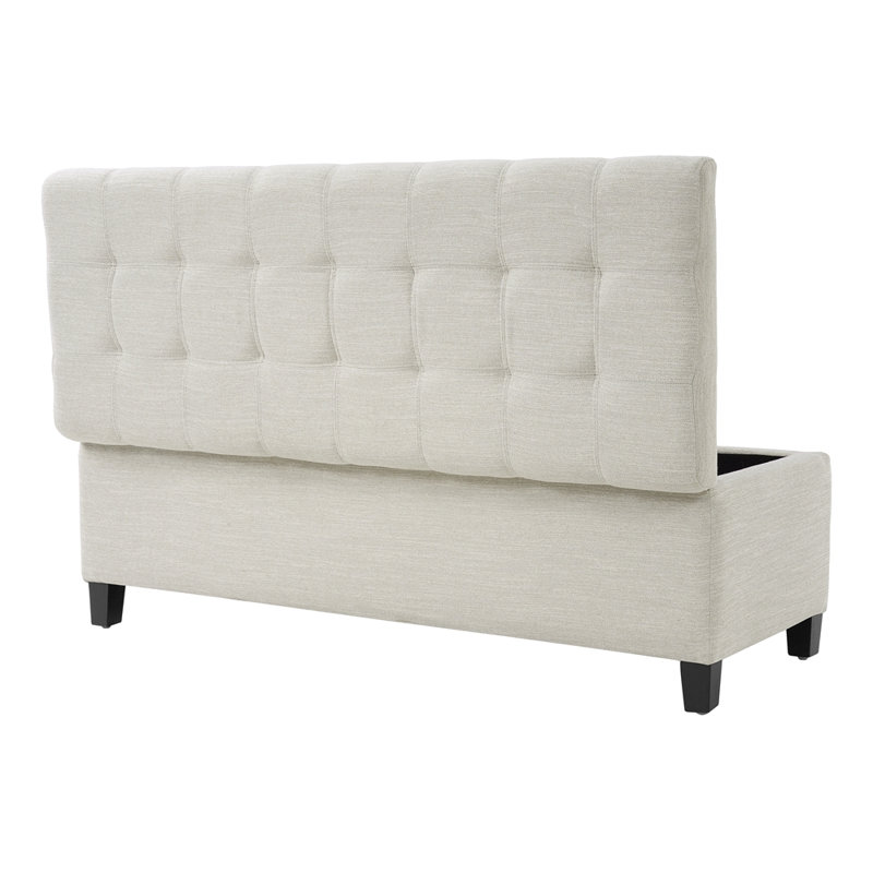 Banc de rangement rembourré avec repose-pieds, banc d'entrée, banc de bout de lit, repose-pieds pour la chambre à coucher, 300 lb
