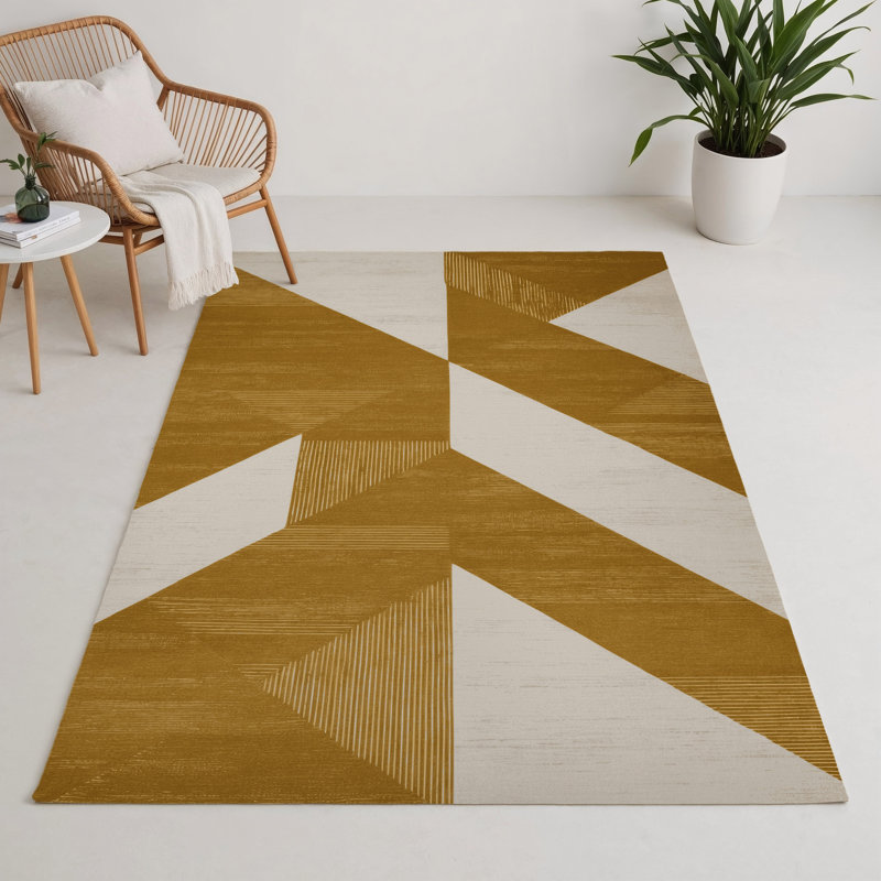 Tapis d'intérieur et d'extérieur à carreaux brun, Rectangulaire 3 pi x 5 pi