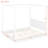 Queen Size White Canopy Bed With Led, Platform Design, Harmonious Surroundings Led For Size, Bed, Complementary Decor-811897744
