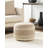 Heatherly Upholstered Cotton and Jute Ottoman