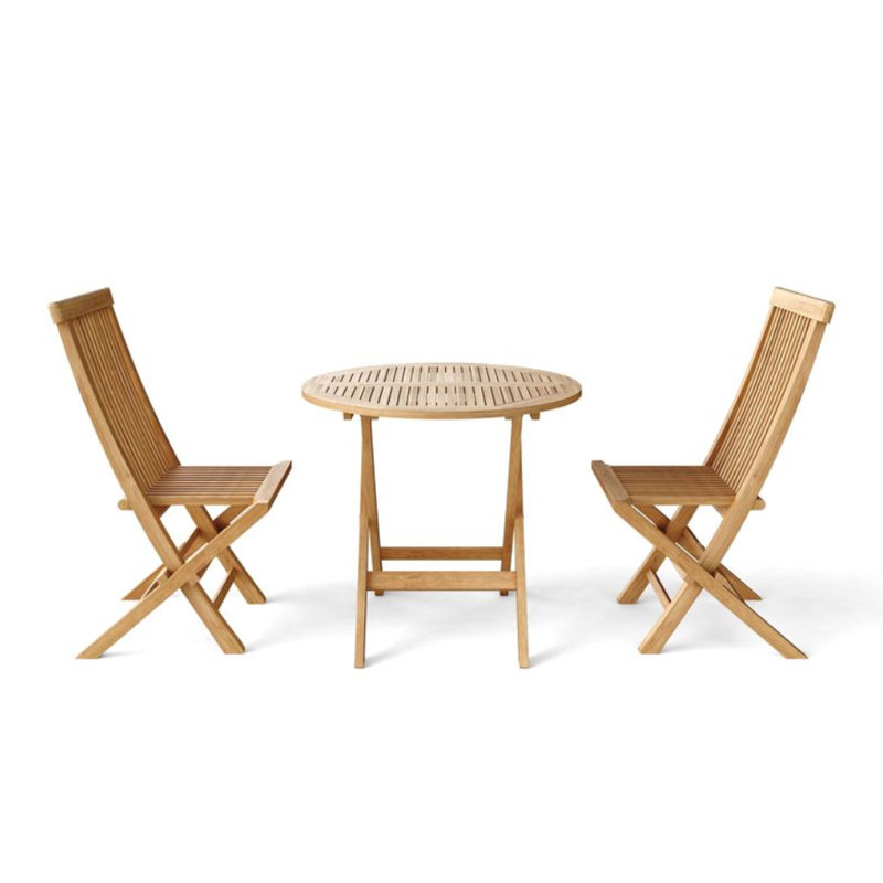 Griselle Outdoor 3 - Piece Teak Bistro Set