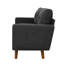 Canapé 2 places de style Mid-Century Modern, revêtement gris foncé, 172 cm de large, idéal pour étudier, se détendre la fin de semaine ou simplement pour une pause.