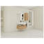 Meuble-lavabo mural 30 po avec lavabo en résine imitation chêne-129890691