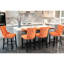 Velours de style Mid-Century, boutons, pieds en bois massif, de 2 chaises de bar rembourrées orange, capitonnage, hauteur réglable,