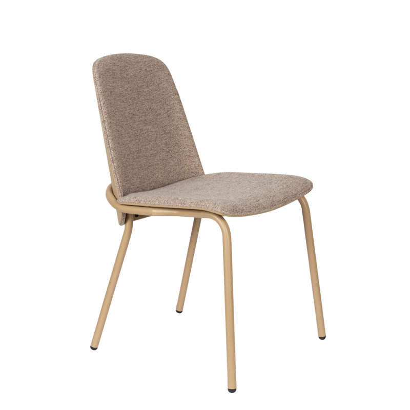 Chaises de salle à manger avec pince (2), Beige, Beige
