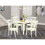 Ensemble de table de salle à manger 5 pièces pour 4 personnes comprenant une table de cuisine rectangulaire avec Dropleaf et 4 chaises de salle à manger, lin blanc-106903361-106903363-109973476