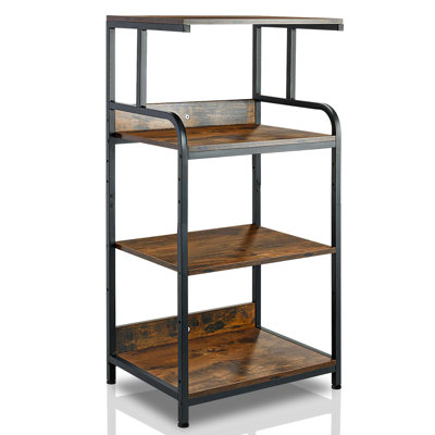 4-Tier Printer Table With Wheels, Removable And Fixed Printer Stand