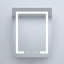 24 po L 30 po, alliage d'argent, armoire à pharmacie, miroir à DEL, trois lumières colorées, tablettes réglables, charnières à fermeture dissimulée