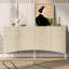 Buffet élégant avec portes inférieures incurvées, armoire d'appoint