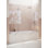 Stellar 69.25 in. W x 58.25 in. H Frameless 3 Panel Inline Hinge Bathtub Door