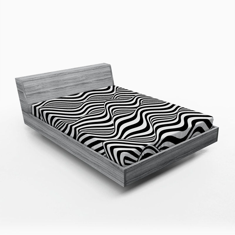 Microfiber Fitted Sheet, Queen Fitted Sheet, Surreal Abstract