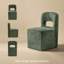 Chaises de salle Ã  manger rembourrÃ©es Ã  roulettes, fauteuil simple moderne avec roulettes silencieuses pour le salon, livrÃ© assemblÃ©-134483868