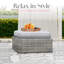 Repose-pieds d'extérieur avec coussin Elle Decor Vallauris