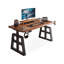 Bureau d'ordinateur à hauteur réglable électrique en bois massif-296378089
