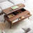 Center Table Low Table 100% Solid Wood Top Plate Desk Coffee Table Study Desk Work From Home Easy To Assemble Color Wood With Storage Shelf-843706652-843706655