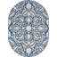Tapis damassé bleu foncé Dania-947807084